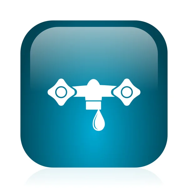 Water blauw glanzend internet pictogram — Stockfoto