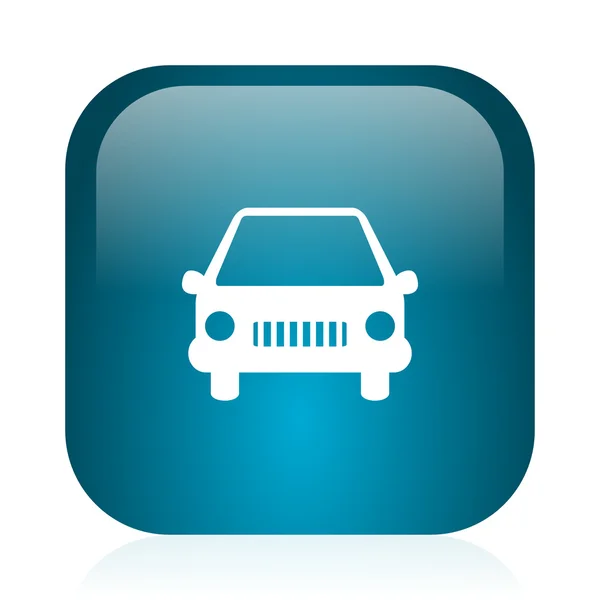 Auto blauw glanzend internet pictogram — Stockfoto