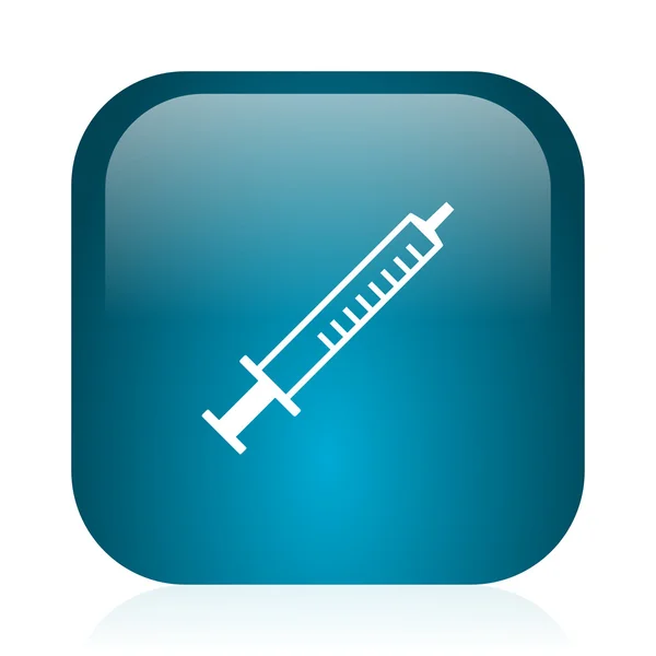 Geneeskunde blauw glanzend internet pictogram — Stockfoto