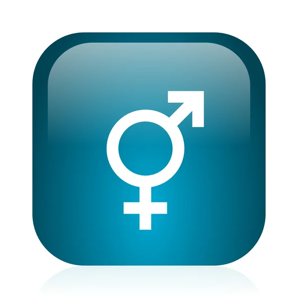 Sex blue glossy internet icon — Stock Photo, Image