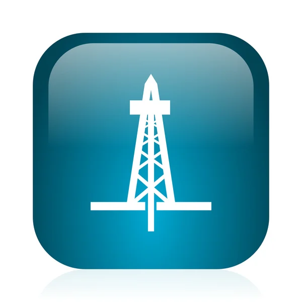 Drilling blue glossy internet icon — Stock Photo, Image