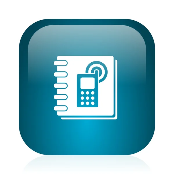 Phonebook blue glossy internet icon — Stock Photo, Image