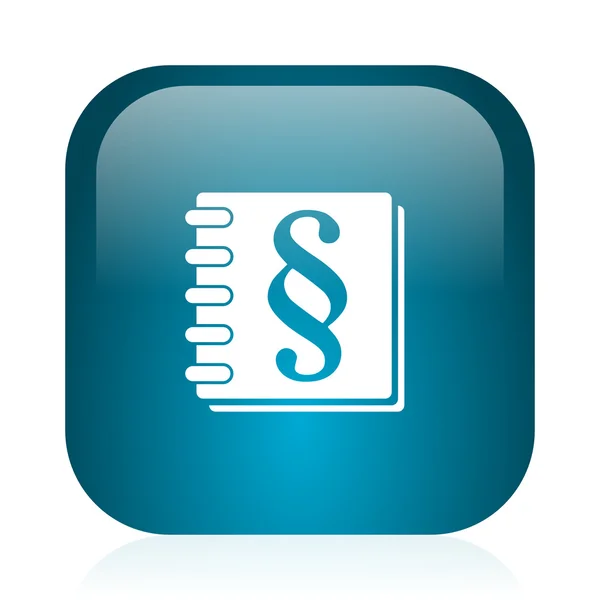 Law blue glossy internet icon — Stock Photo, Image