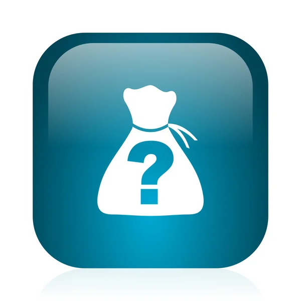 Riddle blue glossy internet icon — Stock Photo, Image