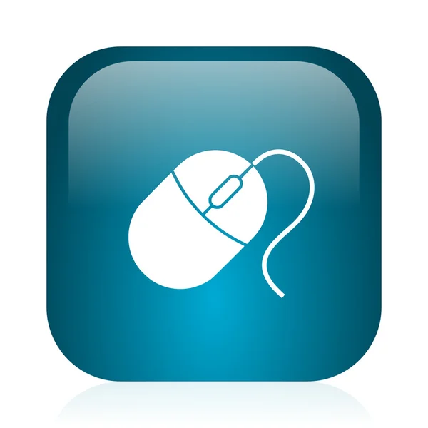 Mouse blue glossy internet icon — Stock Photo, Image