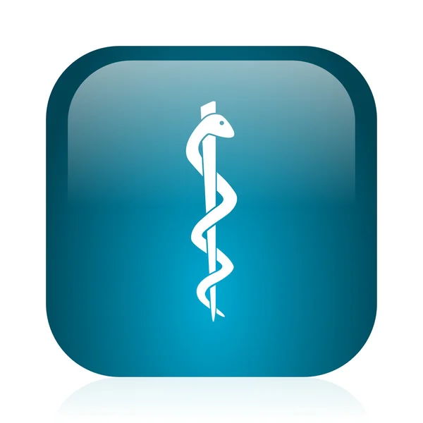 Emergency blue glossy internet icon — Stock Photo, Image