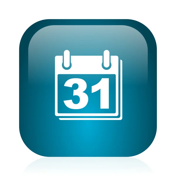 Calendar blue glossy internet icon — Stock Photo, Image