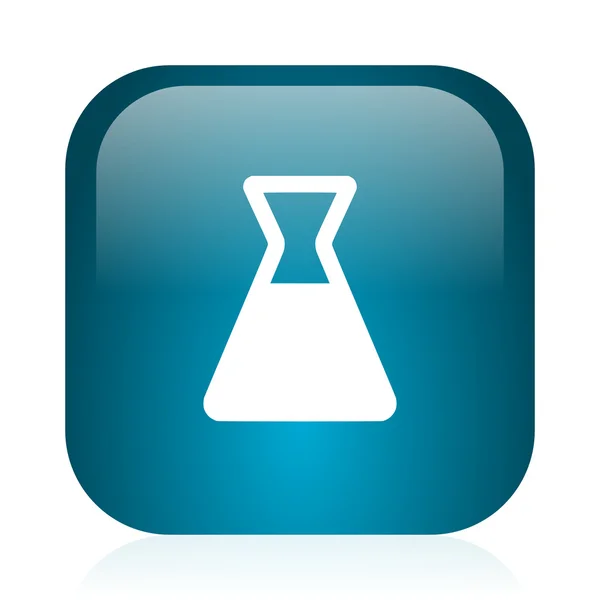 Laboratorio azul brillante icono de Internet —  Fotos de Stock