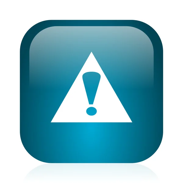 Ausrufezeichen blaues Hochglanz-Internet-Symbol — Stockfoto