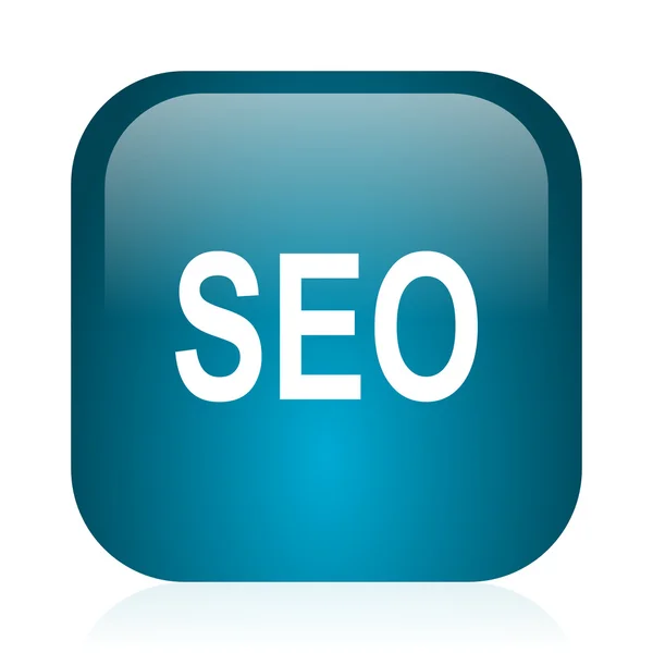 Seo blue glossy internet icon — Stock Photo, Image