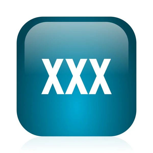 Xxx 青い光沢のあるインター ネット アイコン — ストック写真
