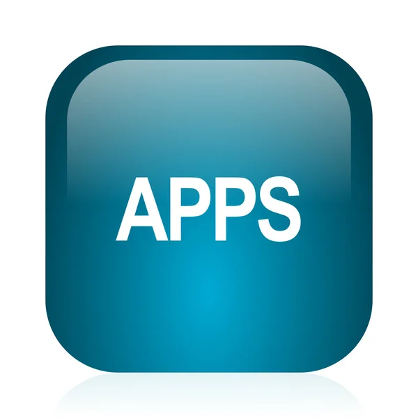 Apps blaues Hochglanz-Internet-Symbol — Stockfoto