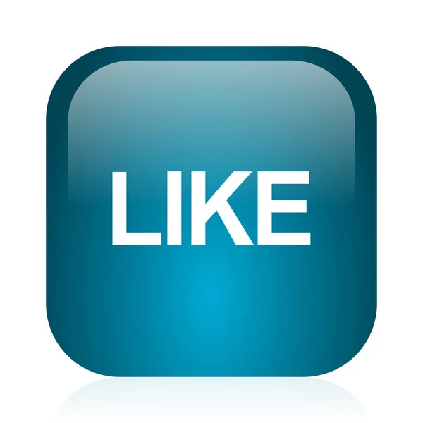 Like blue glossy internet icon — Stock Photo, Image
