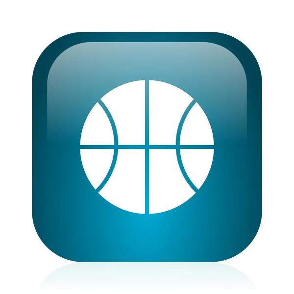 Bal blauw glanzend internet pictogram — Stockfoto