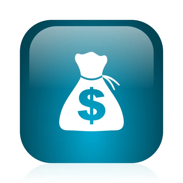 Money blue glossy internet icon — Stock Photo, Image