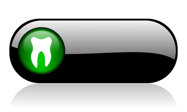 歯黒い光沢のあるバナー — ストック写真