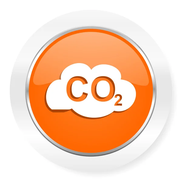 Carbon dioxide orange computer icon — Stock Photo, Image