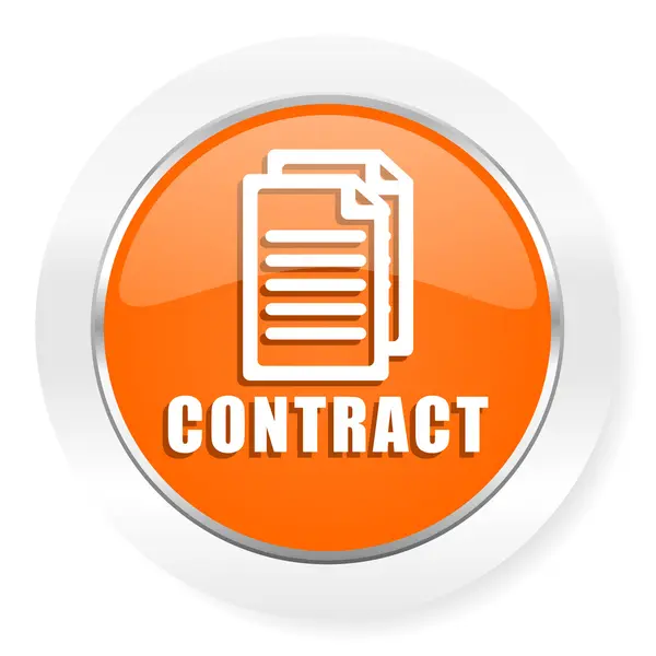 Contract orange computer icon — Stock Photo, Image
