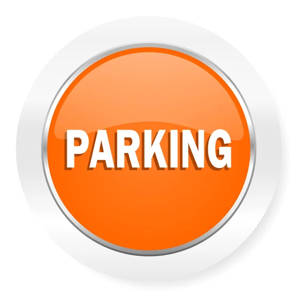 Parking orange computer icon — Stock Photo, Image