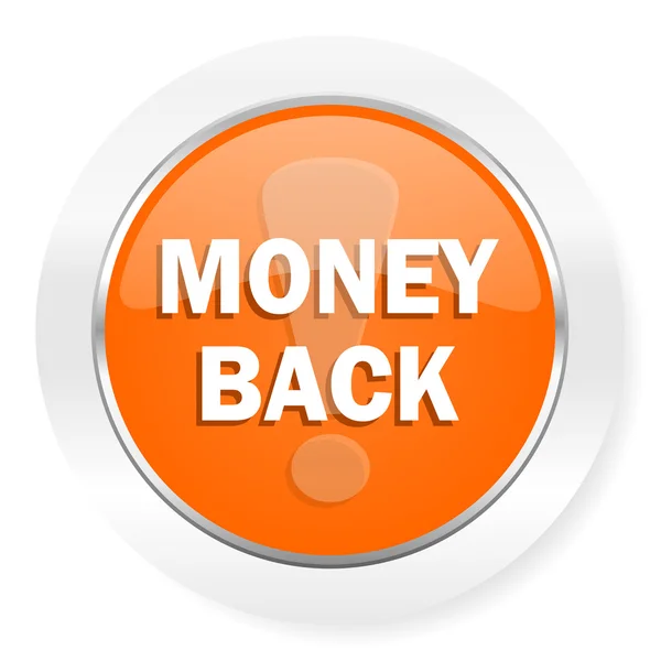 Dinheiro de volta ícone de computador laranja — Fotografia de Stock