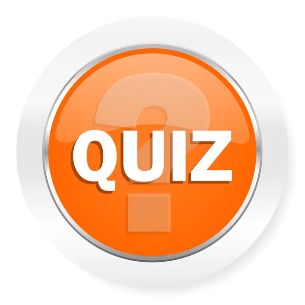 Quiz orange computer icon — Stock Photo, Image