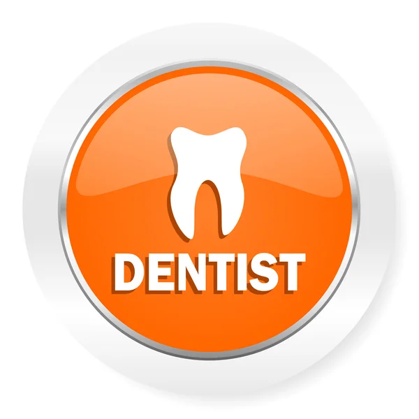 Dentist orange computer icon — Stock Photo, Image