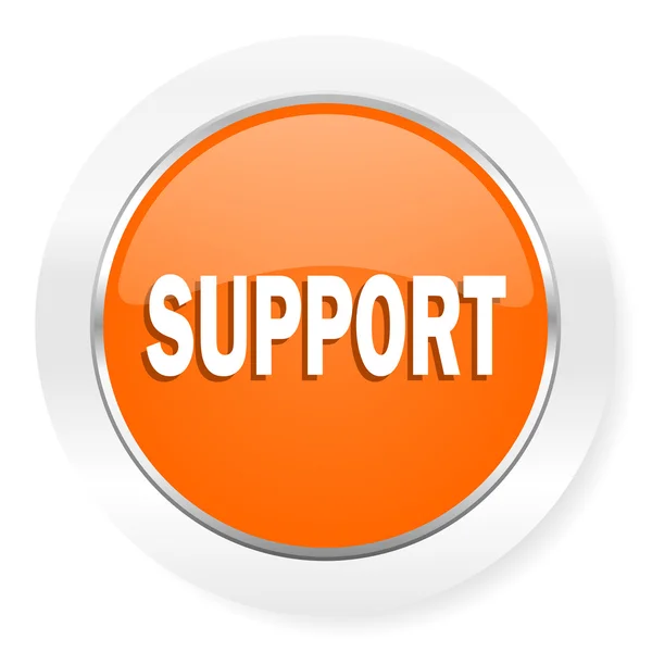Unterstützung orangefarbenes Computersymbol — Stockfoto