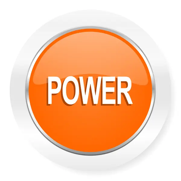 Power orange computer icon — Stock Photo, Image