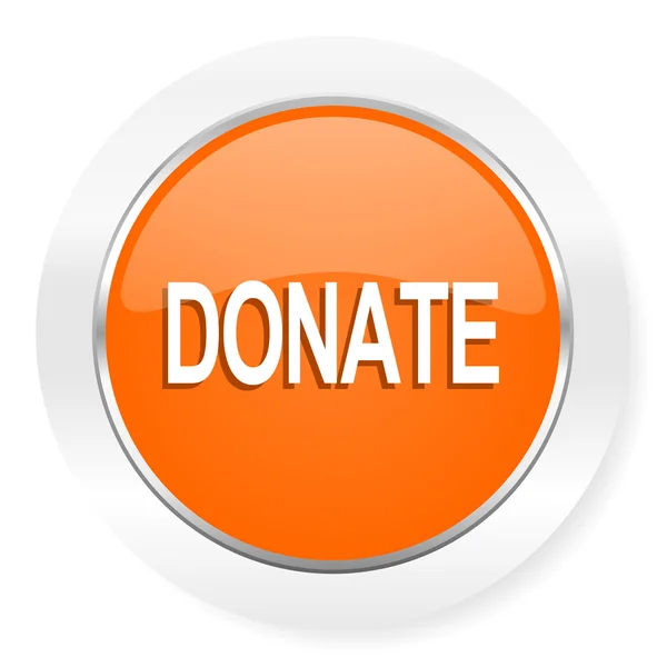 Donate orange computer icon — Stock Photo, Image
