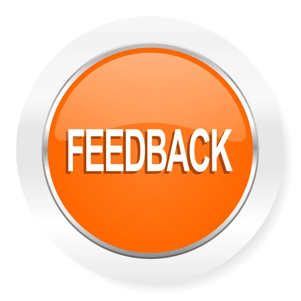 Feedback orange computer icon — Stock Photo, Image