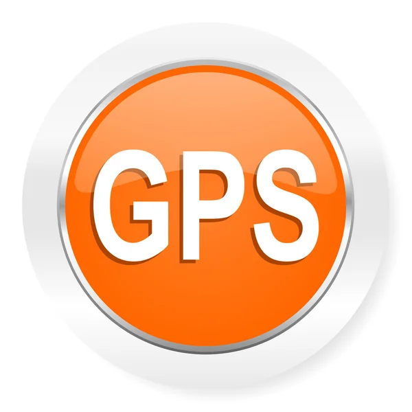 Gps 橙色计算机图标 — 图库照片