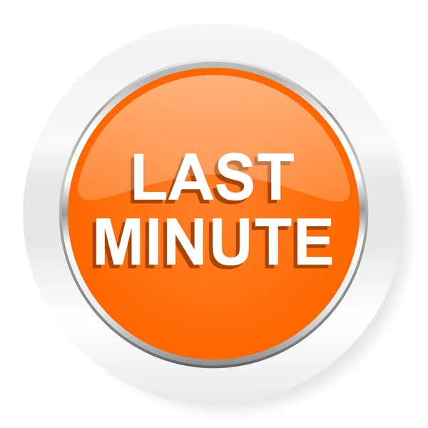 Last minute orange computer icon — Stock Photo, Image