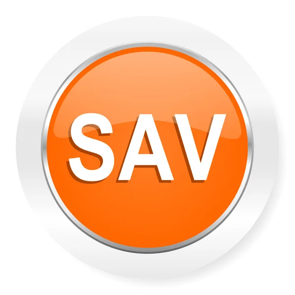 Sav orange computer icon — Stock Photo, Image
