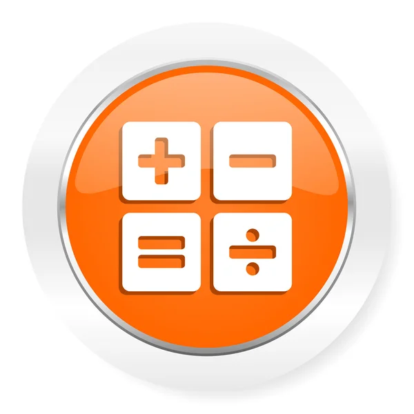 Calculator orange computer icon — Stock Photo, Image