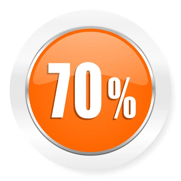 70% 오렌지 컴퓨터 아이콘 — 스톡 사진