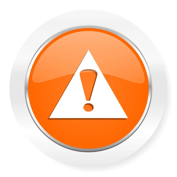 Sinal de exclamação ícone de computador laranja — Fotografia de Stock