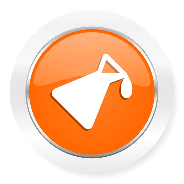 Chemistry orange computer icon — Stock Photo, Image