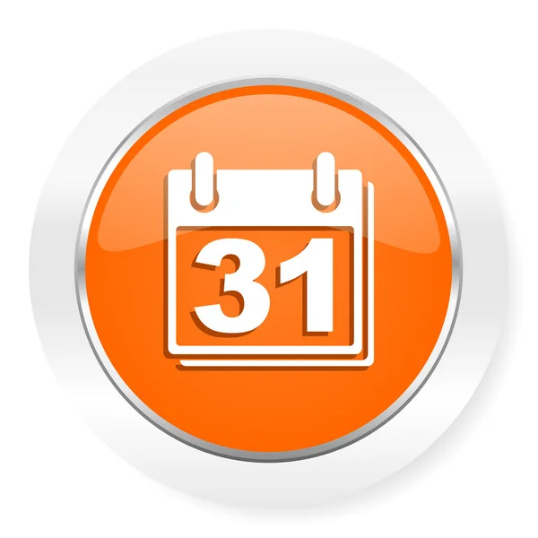 Calendario icona arancione del computer — Foto Stock