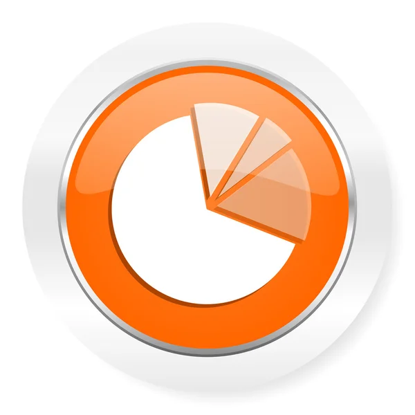 Diagram oranžové počítač ikona — Stock fotografie