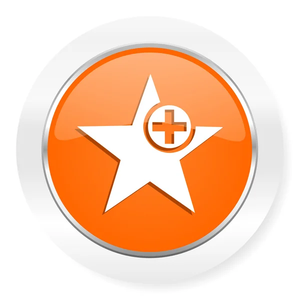 Ícone de computador estrela laranja — Fotografia de Stock