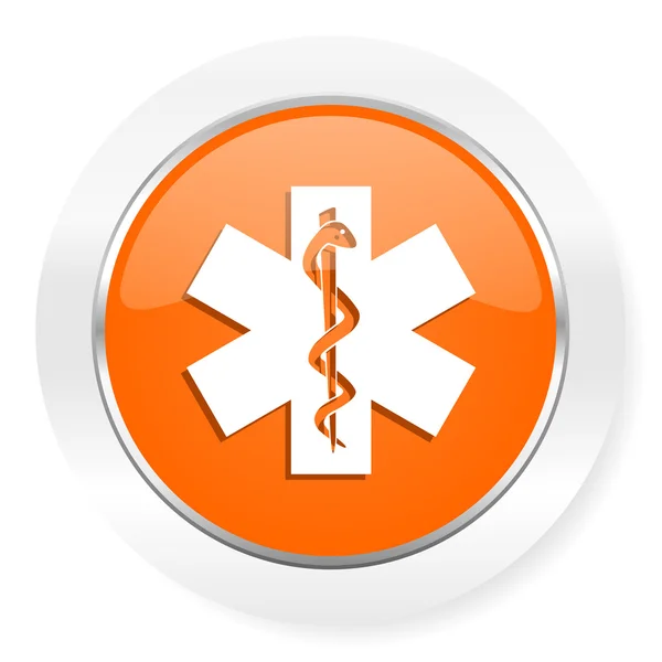Icona del computer arancione di emergenza — Foto Stock