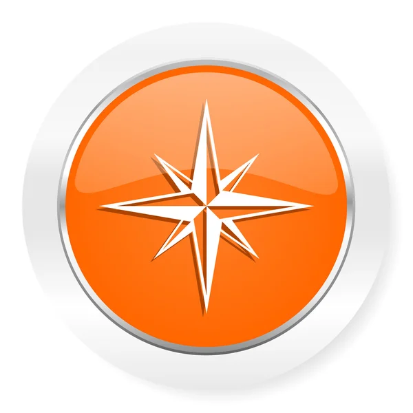 Bussola icona arancione del computer — Foto Stock