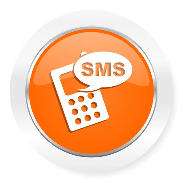 Sms orange computer icon — Stock Photo, Image