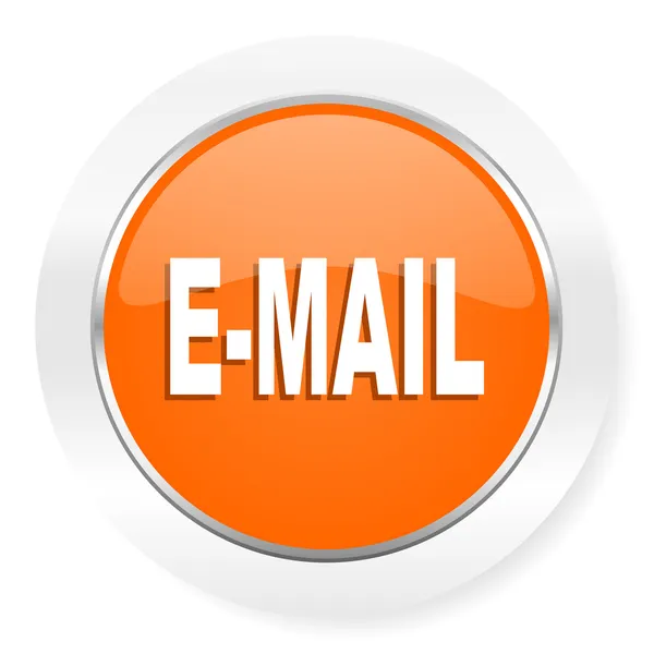 Icona del computer arancione e-mail — Foto Stock