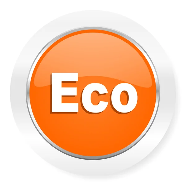 Eco orange datorikonen — Stockfoto