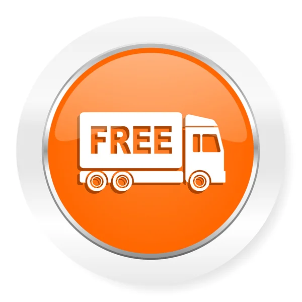 Free delivery orange computer icon — Stock Photo, Image