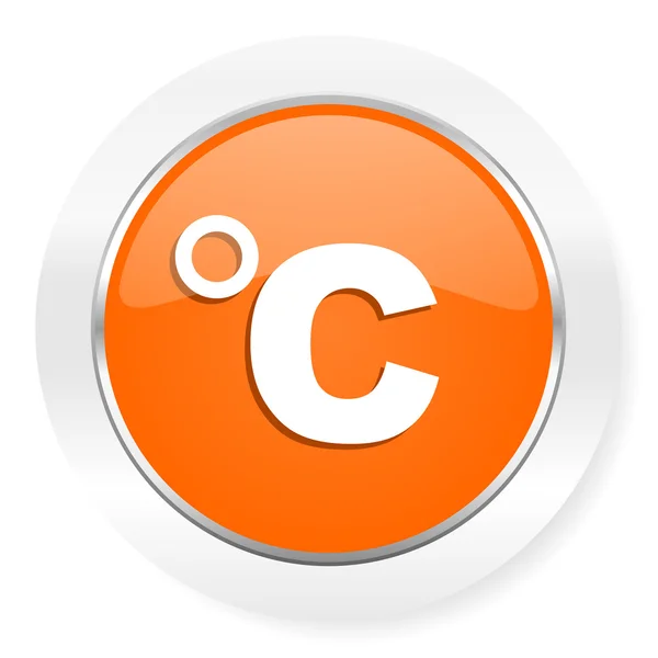 Оранжевая компьютерная икона — стоковое фото