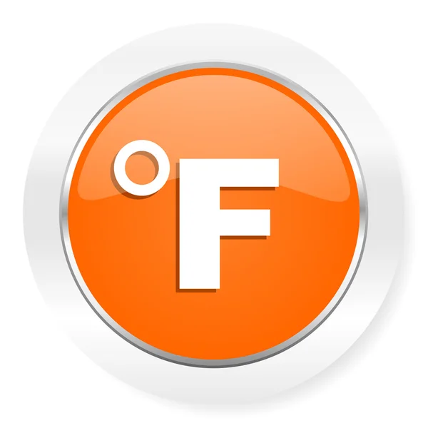 Fahrenheit orange computer icon — Stock Photo, Image