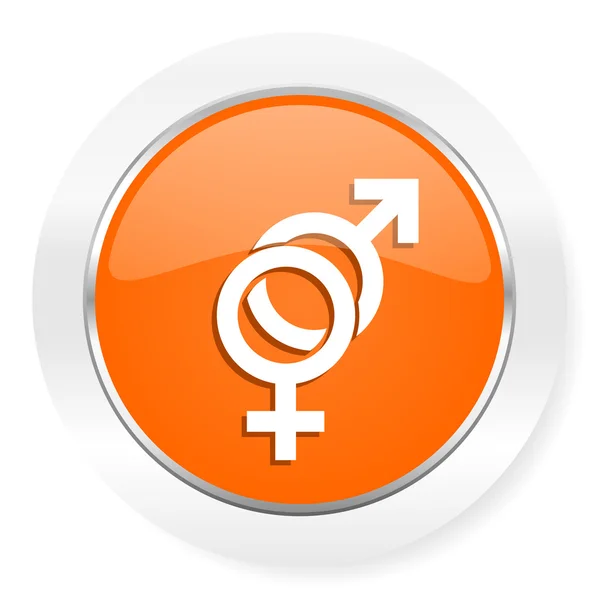 Ícone de computador laranja sexo — Fotografia de Stock