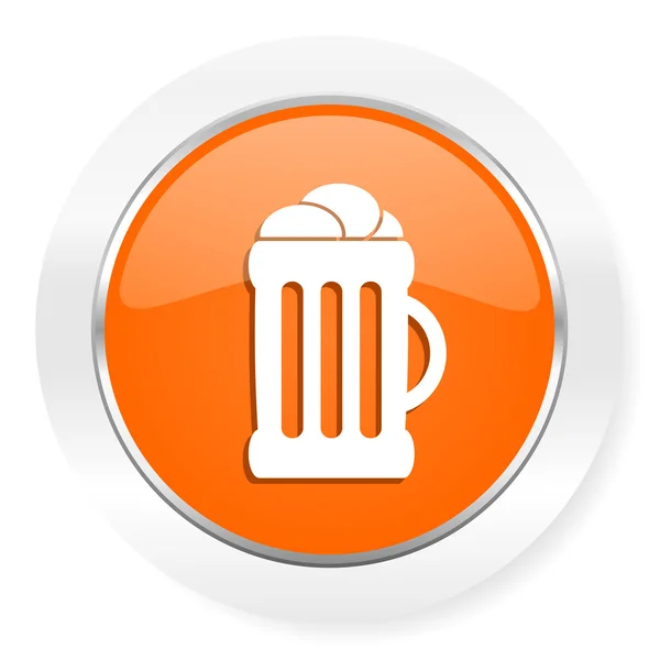 Piwo pomarańczowy ikonę — Zdjęcie stockowe